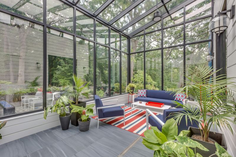 Completed Sunroom with Modern Design